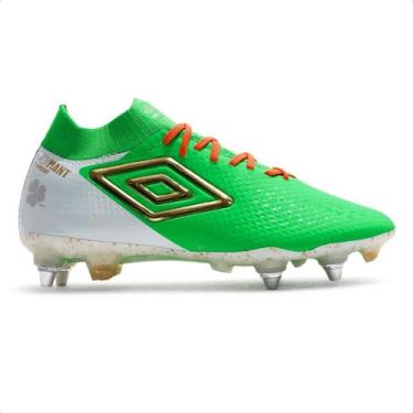 Imagem de Chuteira Campo Umbro Adamant Top Speed Pro Sg Stp Masculina, 38, Verde