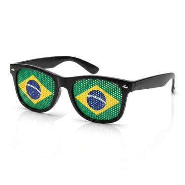 Imagem de Óculos Bandeira Do Brasil Torcedores Verde E Amarelo Para Copa Do Mund
