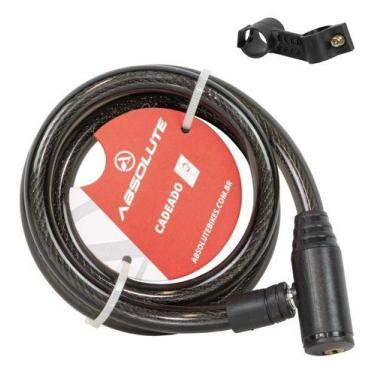 Imagem de Cadeado Estepe Absolute 1,0mx12mm Com Chave, Preto