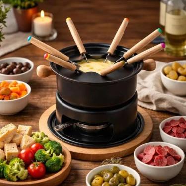 Imagem de Conjunto Fondue Hauskraft Inox 11 Peças para Queijo, Carne e Chocolate