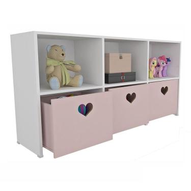 Imagem de Estante de Nichos com Baús Samara MDF 170cm Rosa Woodcore
