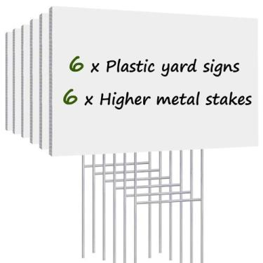 Imagem de Placas de Jardim REMIAWY 6 Unidades 43 x 30 cm Dupla Face em Plástico