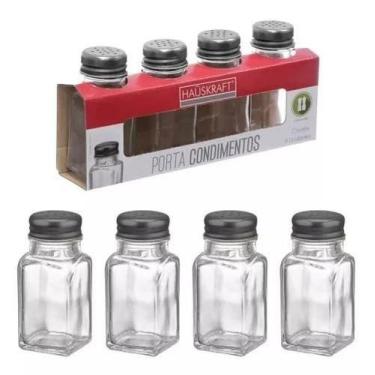 Imagem de Conjunto 4 Porta Temperos Condimentos Saleiro Cozinha Chef - Haüskraft