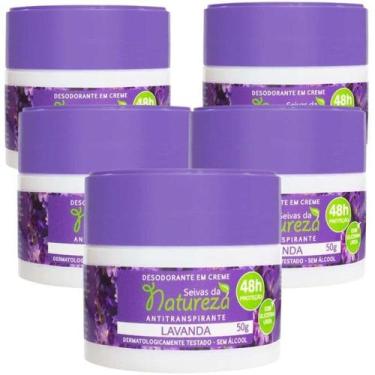 Imagem de Kit 5 Desodorante Creme 50g Lavanda - Biocare