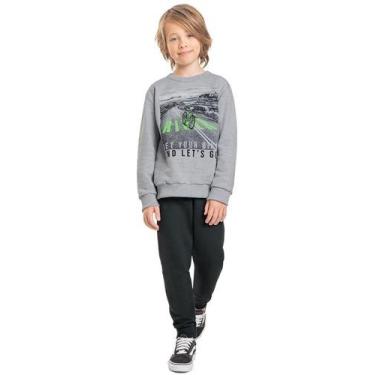 Imagem de Conjunto Moletom Infantil Kyly 208097, 16, Cinza