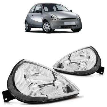 Imagem de Farol Dianteiro Ka 1997 A 2007 Máscara Cromada - Automotive Imports, D