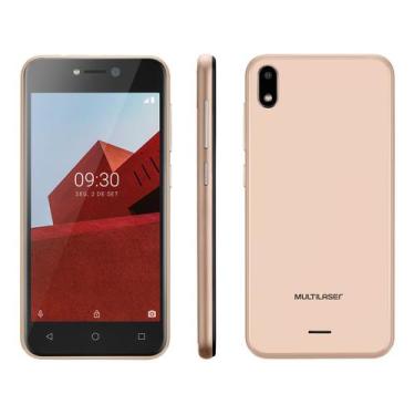 Imagem de Smartphone Multilaser E P9129 32GB Dourado 3G QuadCore 512MB Câm.5MP D