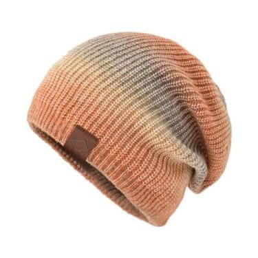 Imagem de Gorro De Lã Tricotado Para Mulheres, Quente E Confortável, Com Gradien