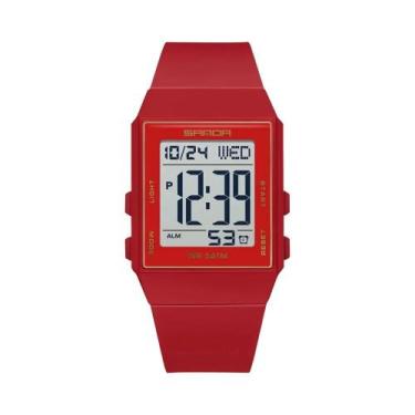 Imagem de Relógio Esportivo Feminino Com Pulseira De Silicone, 3ATM À Prova d'Ág