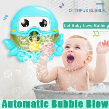 Imagem de Máquina de banho de espuma para bebê infantil polvo para banho automático com espuma para banho brinquedo musical