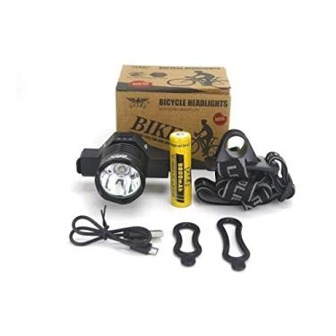 Imagem de JYX Farol Lanterna Bike T6 Com Indicador de Carga de Bateria USB Preto