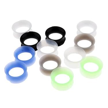 Imagem de Newmind 12 peças de alargadores de orelha de silicone de pele fina alargadores macios túnel 8 mm - 20 mm - 18 mm, Silicone