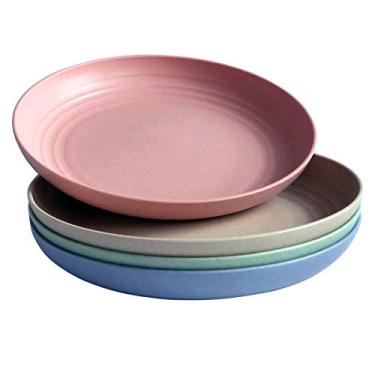 Imagem de greenandlife Pratos leves de palha de trigo – Pacote com 4 pratos e pratos inquebráveis, pratos seguros para lava-louças, micro-ondas, sem toxinas, livre de BPA e saudáveis para crianças e adultos (19
