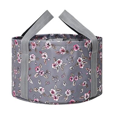 Imagem de Banheira dobrável para viagem, bacia portátil para spa, balde de água multifuncional dobrável para pés de imersão, lavar legumes e frutas, ao ar livre, acampamento (25 L) (A)