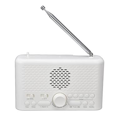 Imagem de Maquer Rádios FM portáteis, rádio Bluetooth de alta sensibilidade, rádio inteligente com tela de despertador, alto-falante de alcance total, diafragma de graves, brilho ajustável, longo tempo de espera