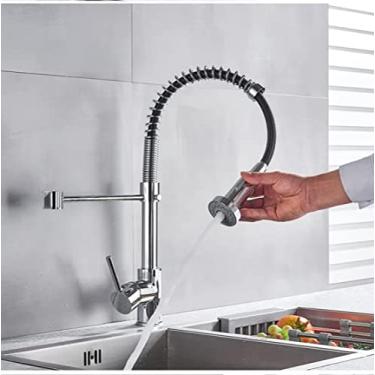 Imagem de Torneira Cozinha Flexível Pia Bancada Quente e Fria Cromada