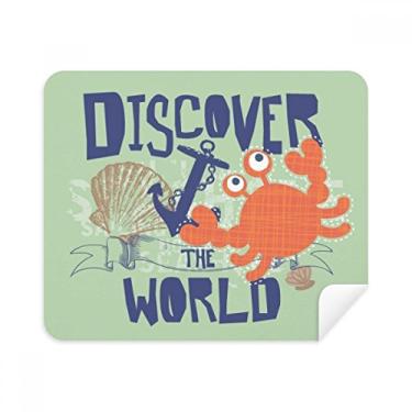 Imagem de Discover World – Pano de limpeza de organismo marinho de caranguejo 2 peças de tecido de camurça