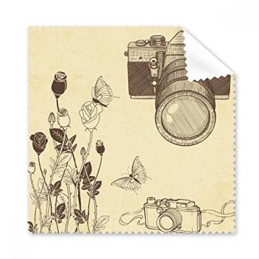 Imagem de Câmera Rosa Borboleta Bom Estilo Pano de Limpeza para Tela de Telefone Limpa 5 peças