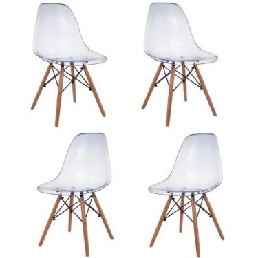 Imagem de Conjunto 4 Cadeiras Eames Trasparente Incolor- Pc - Emporium Mlx