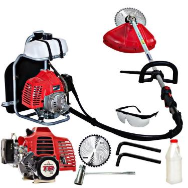 Imagem de Roçadeira Costal Nakashi C330MBO 33cc 2T á Gasolina Motor Mitsubishi TB33 Ideal Para Trabalho Pesado