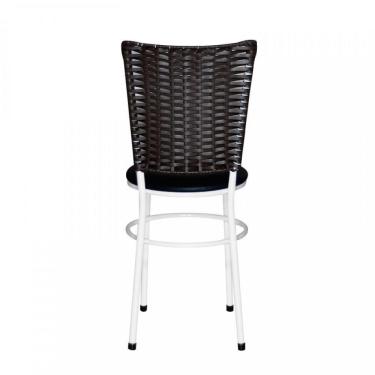 Imagem de 2 Cadeiras Branca Para Cozinha Hawai Café Cor: Preto