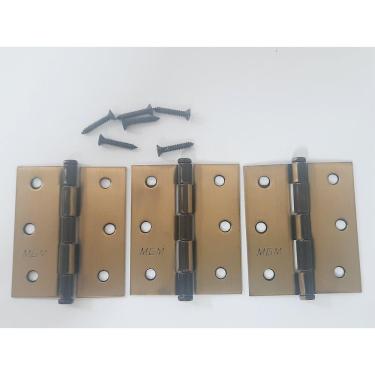 Imagem de Dobradiça Para Porta De Madeira Mgm 3 X 2,5 Bronze