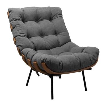 Imagem de Poltrona Costela em Lona - Chumbo