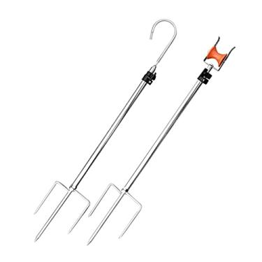 Imagem de Barraca de pesca Duplo trigêmeo moldura de polia de aço inoxidável colchete torreta torreta quadro tradicional haste de pesca haste haste haste especial pescaria engrenagem Suporte para vara de pescar