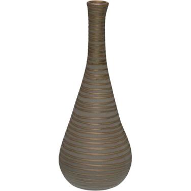 Imagem de ANDROS GARRAFA DECORATIVA 35x14x14cm CERÂMICA BRONZE