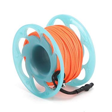 Imagem de Naroote 【 】 Carretel de linha de plástico de 3 cores, carretel de fio de guia, fotografia de snorkel com gancho duplo para mergulho (azul)