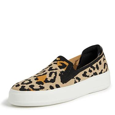 Imagem de Dearfoams Mocassim Sophie feminino sem cadarço leve e confortável, Leopardo, 36