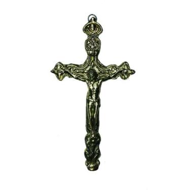 Imagem de Crucifixo Mesa Altar Em Bronze Igreja Religioso Artesanato - Artd