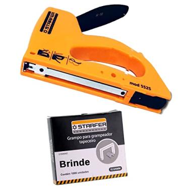 Imagem de Kit Grampeador Tapeceiro ABS 5525 + Grampo 10.6/8mm 1000 peças Starfer