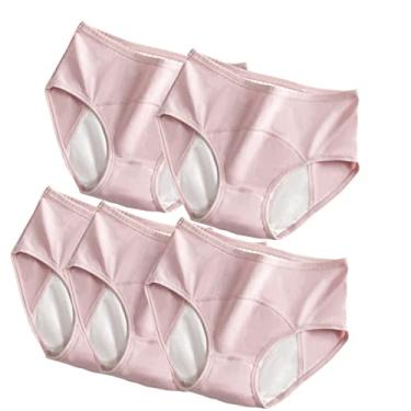 Imagem de Ark Art 5 Peças Calcinhas Menstruais Femininas À Prova de Vazamentos Respiráveis ​​Femininas Calcinha Cintura Alta À Prova D'Água