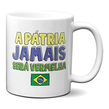 Imagem de Caneca Presente A Pátria Jamais Será Vermelha Bolsonaro2022 (Branca)