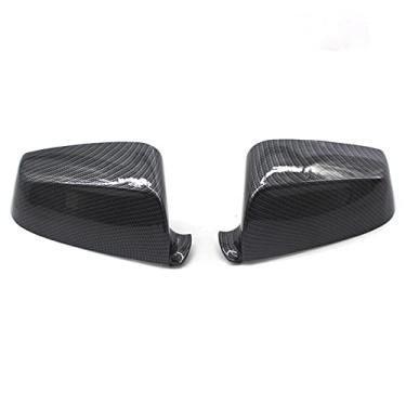 Imagem de MACHSWON Apto para BMW Série 5 E60 E61 F10 F11 6 Series F12 F13 7 Series F01 1 par tampas do espelho traseiro do carro capas do espelho lateral da porta fibra de carbono/preto brilhante 51167187432, 51167187431