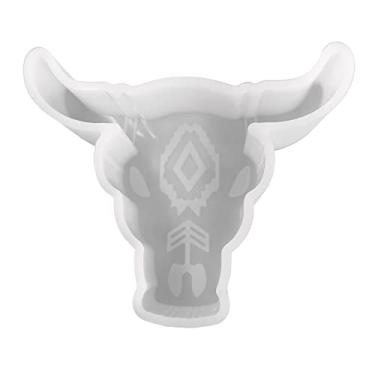 Imagem de Molde de silicone Longhorn | 11,5 cm de largura x 8,5 cm de comprimento x 2,5 cm de profundidade | Molde de silicone para frescos, molde de silicone para epóxi, molde de silicone para sabão | molde de touro | molde de crânio | crânio Longhorn | Design Longhorn