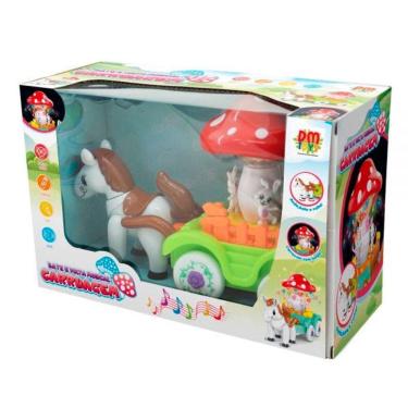 Imagem de Brinquedo Bate E Volta Musical Carruagem Cogumelo Dm Toys