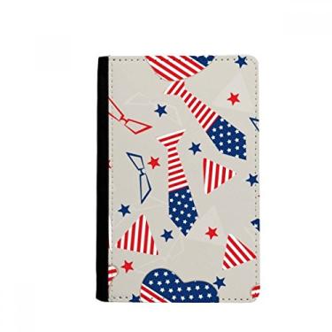 Imagem de Porta-passaporte com a bandeira dos EUA gravata de vidro Star Festival Notecase Burse carteira capa porta-cartão, Multicolor