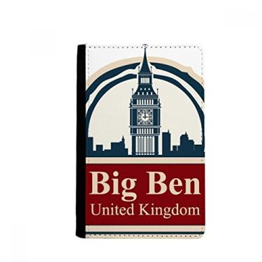 Imagem de Reino Unido Country City Big Ben Londres Reino Unido Porta-passaporte Notecase Burse Carteira Capa Cartão Bolsa, Multicolor
