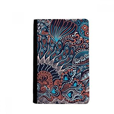 Imagem de Porta-passaporte abstrato sem costura textura peixe animal notecase burse capa carteira cartão bolsa, Multicolor