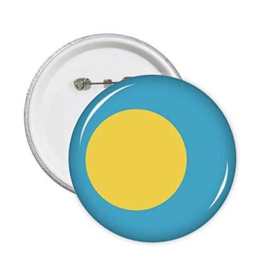 Imagem de Broche de símbolo da bandeira nacional de Palau da Oceânia com símbolo do país da Oceânia e botão, 5 peças