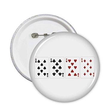 Imagem de 8 alfinetes de coração com estampa de diamante e pá de diamante, emblema, acessório para decoração, 5 peças