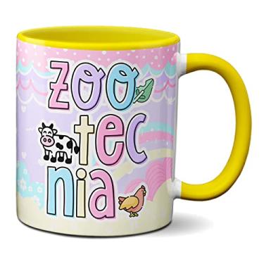 Imagem de Caneca Zootecnia Profissão Presente Criativo Animais (Amarela)