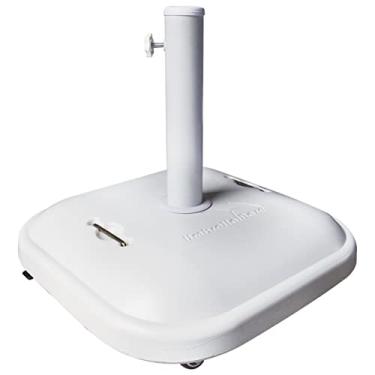 Imagem de Base Para Guarda-Sol Ombrelone Quadrada Concreto Branco Com Rodas 37Kg 003758 - Mor