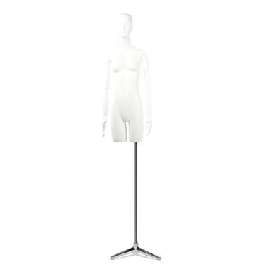 Imagem de Female Mannequin Torso Corpo de manequim de plástico feminino de torso completo para designer de moda, loja de boutique, modelo de manequim de costureira (Color : White)