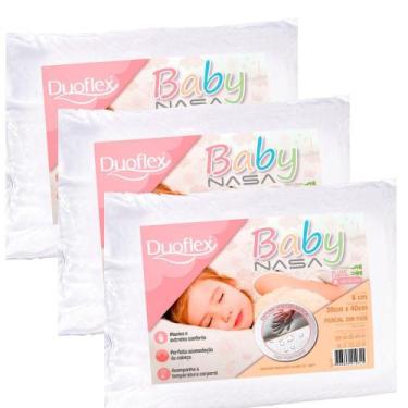 Imagem de 3 Travesseiro Baby Nasa  Capa Impermeável 30X40cm Duoflex
