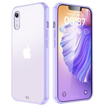 Imagem de ORIbox Capa Roxa para iPhone XR, Compatível com iPhone XR, Capa Fosca Translúcida com Bordas Macias, Leve, Anti-impressão Digital, Requintada Traseira Fosca, Absorvente de Choque