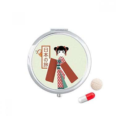 Imagem de Porta-comprimidos tradicionais japoneses locais para meninas, caixa de armazenamento de remédios
