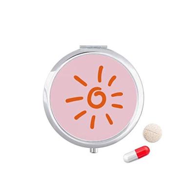 Imagem de Caixa de armazenamento de medicamentos com pintura à mão laranja para sol e clima